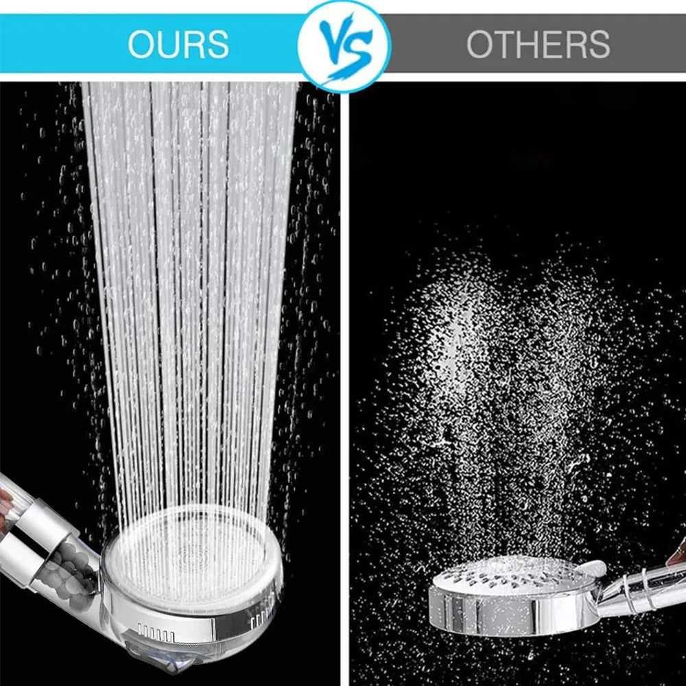 High-Pressure Shower Head with Filter – 3 Adjustable Modes