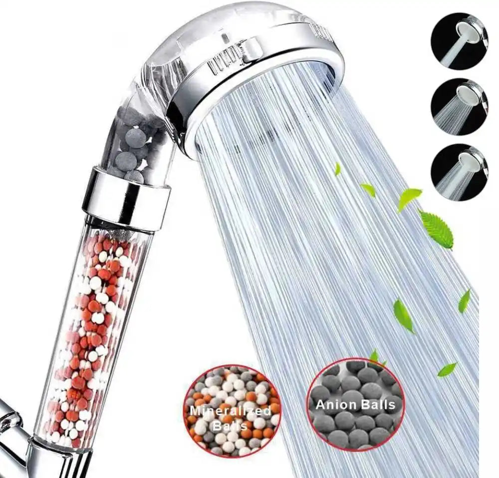 High-Pressure Shower Head with Filter – 3 Adjustable Modes