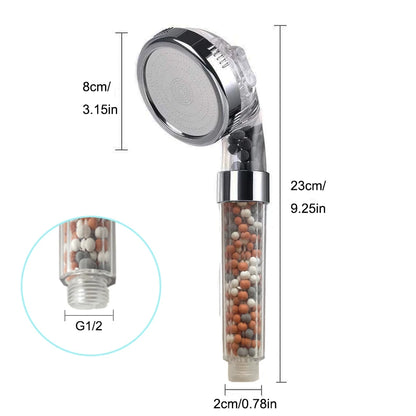 High-Pressure Shower Head with Filter – 3 Adjustable Modes